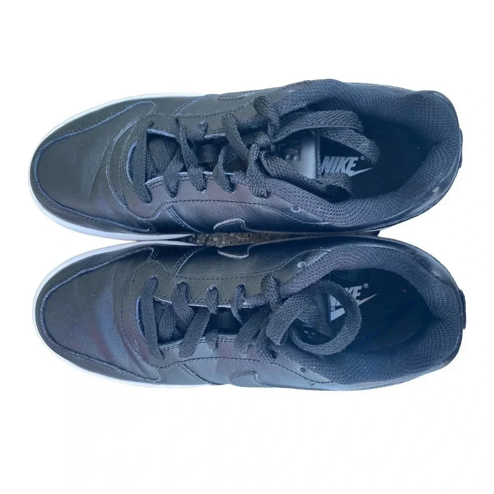 Nike Ebernon Womens Low Top Size 6.5 Athletic Black White Casual Sneakers - Picture 4 of 11